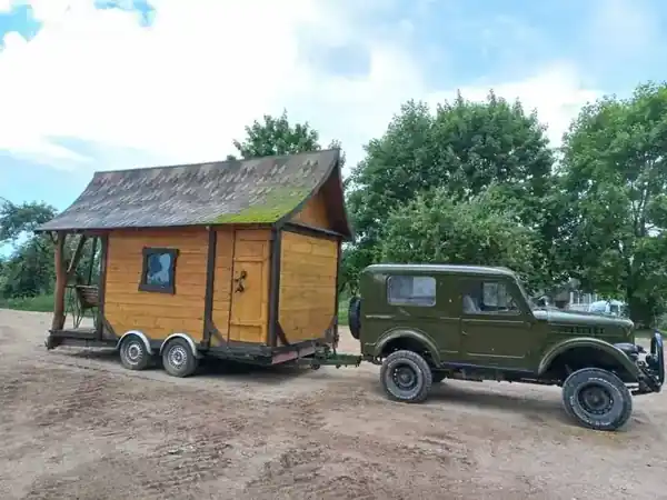 Pierwsza sauna — też moja praca (sprzedana)